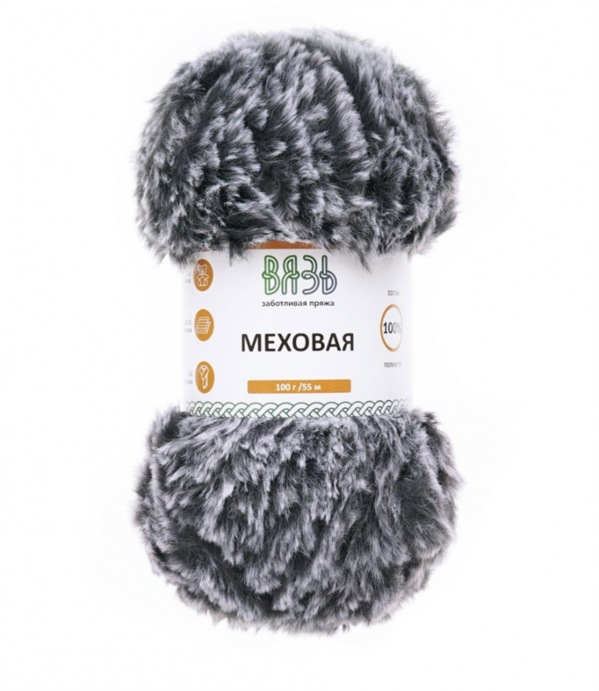 Меховая 83 серо белый