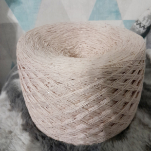 Хлопок с Пайетками 2 мм 76 светло бежевый