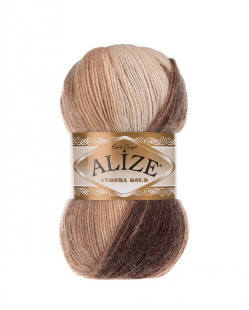 Ангора голд батик 6779 кремовый беж коричневый