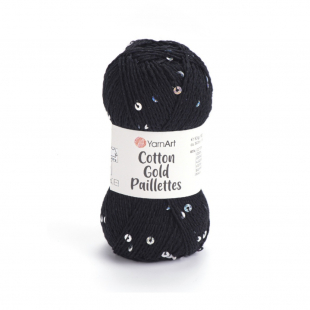 Коттон голд с пайеткой 7101 черный