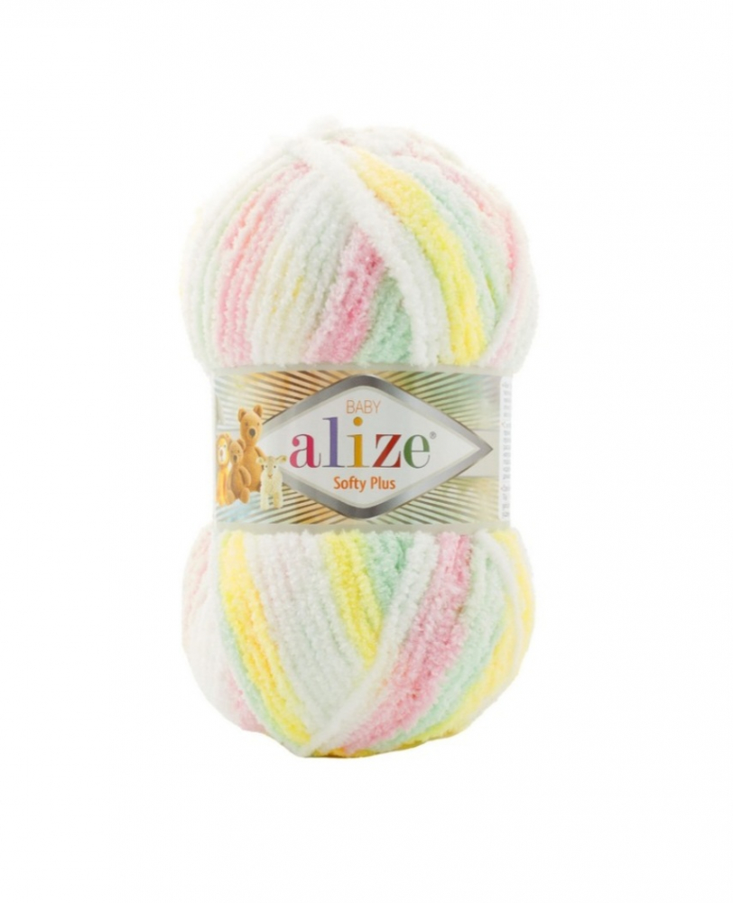 Софти плюс 5862 желто розовый бирюза