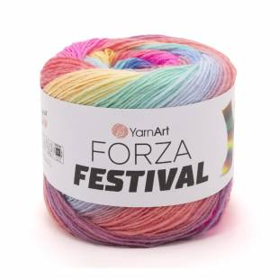 Форза Фестиваль 2915 розовый голубой жёлтый малина